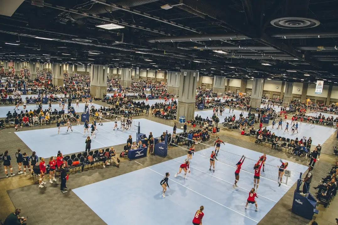 Courts full of teams at the Capitol Hill Volleyball Classic, Washington, DC